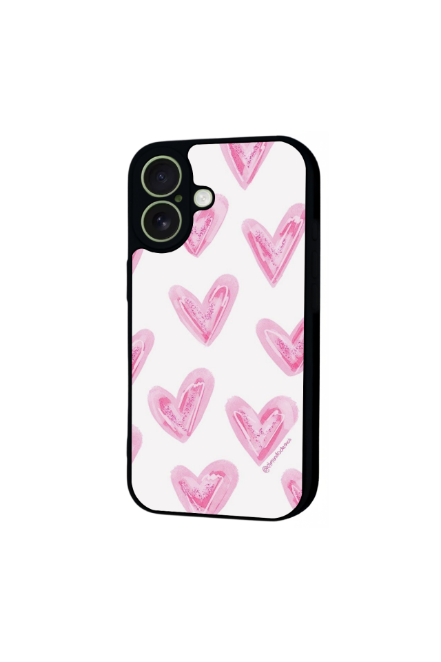 iPhone 17 Uyumlu Kalp Love Tasarımlı Glossy Premium Kılıf