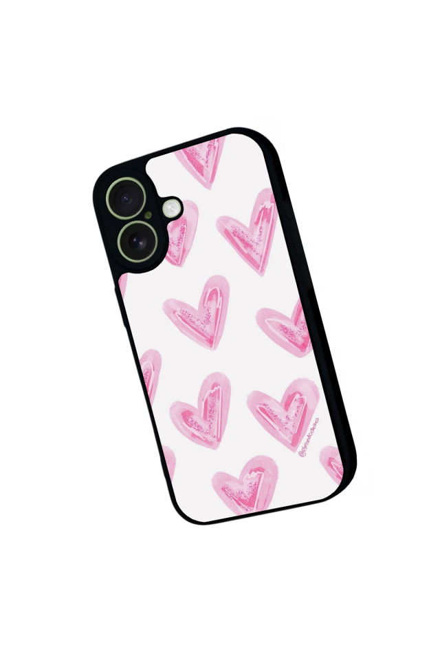 iPhone 17 Uyumlu Kalp Love Tasarımlı Glossy Premium Kılıf