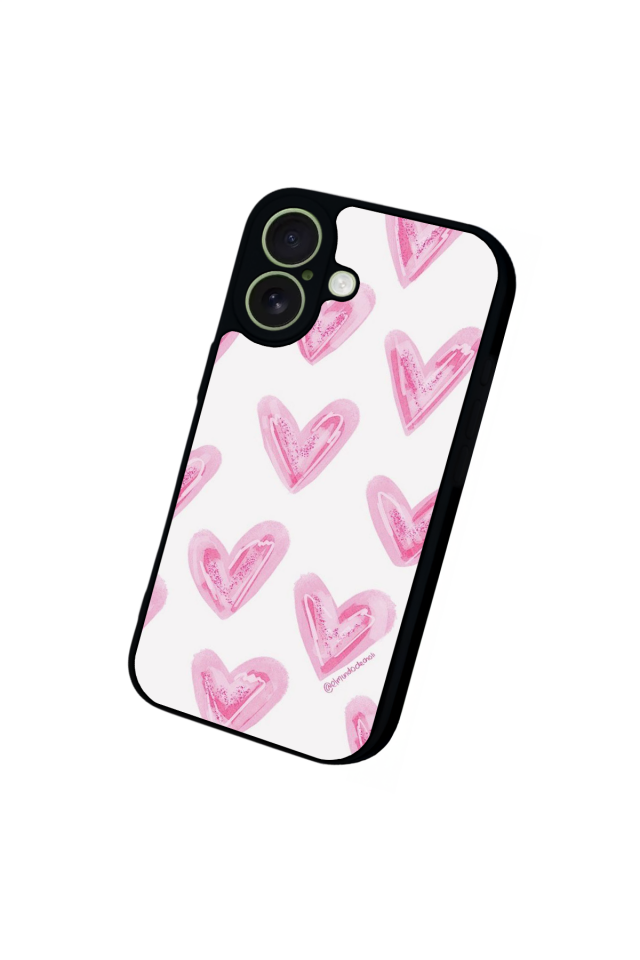 iPhone 17 Uyumlu Kalp Love Tasarımlı Glossy Premium Kılıf