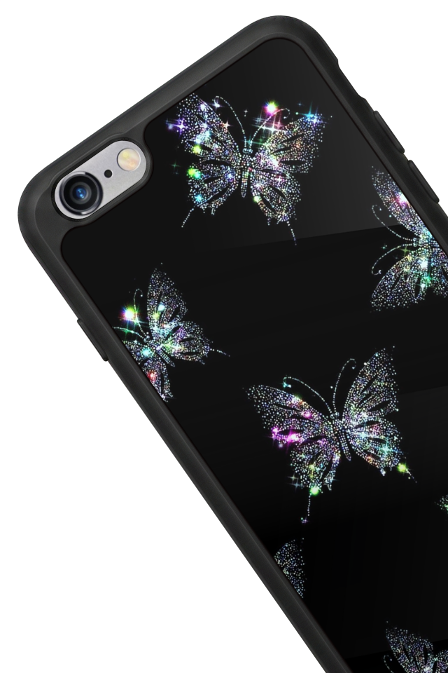 iPhone 6s Plus Uyumlu Kelebek Tasarımlı Glossy Premium Kılıf