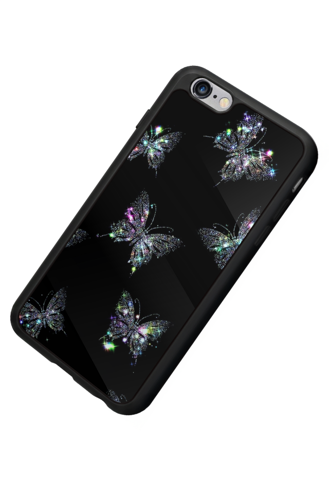 iPhone 6s Plus Uyumlu Kelebek Tasarımlı Glossy Premium Kılıf