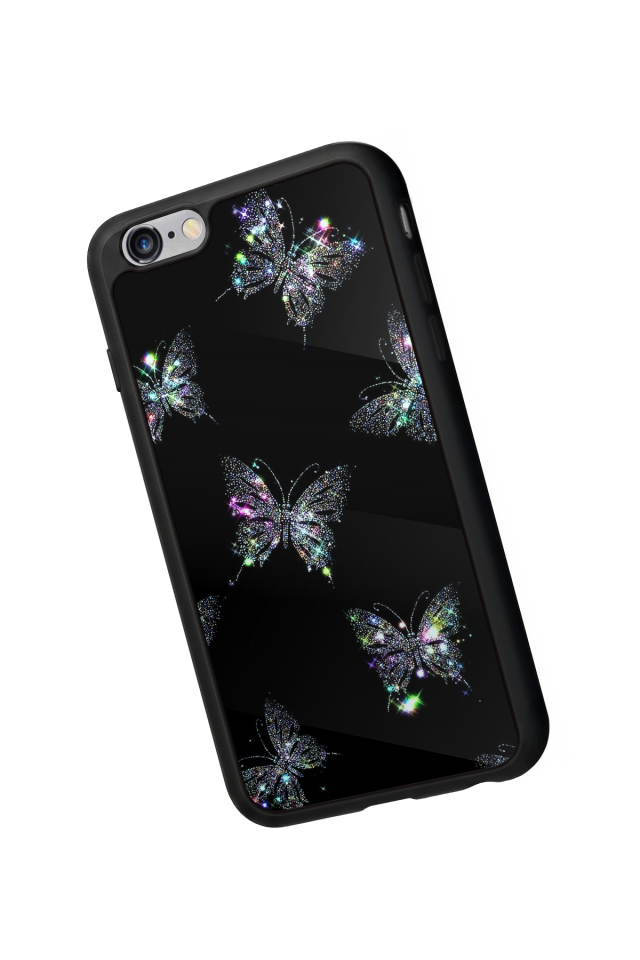 iPhone 6s Plus Uyumlu Kelebek Tasarımlı Glossy Premium Kılıf