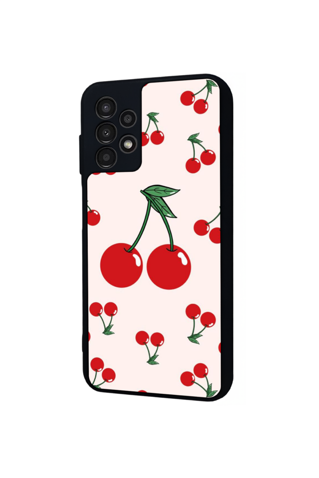 Samsung Galaxy A23 Uyumlu Kiraz Tasarımlı Glossy Premium Kılıf