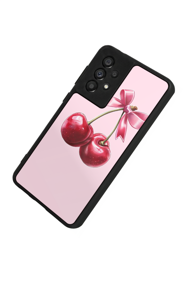 Samsung Galaxy A73 Uyumlu Kiraz Tasarımlı Glossy Premium Kılıf