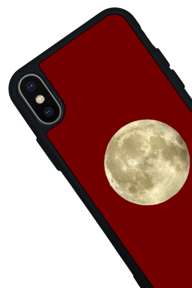iPhone XS Max Uyumlu Kirmizi Tasarımlı Glossy Premium Kılıf