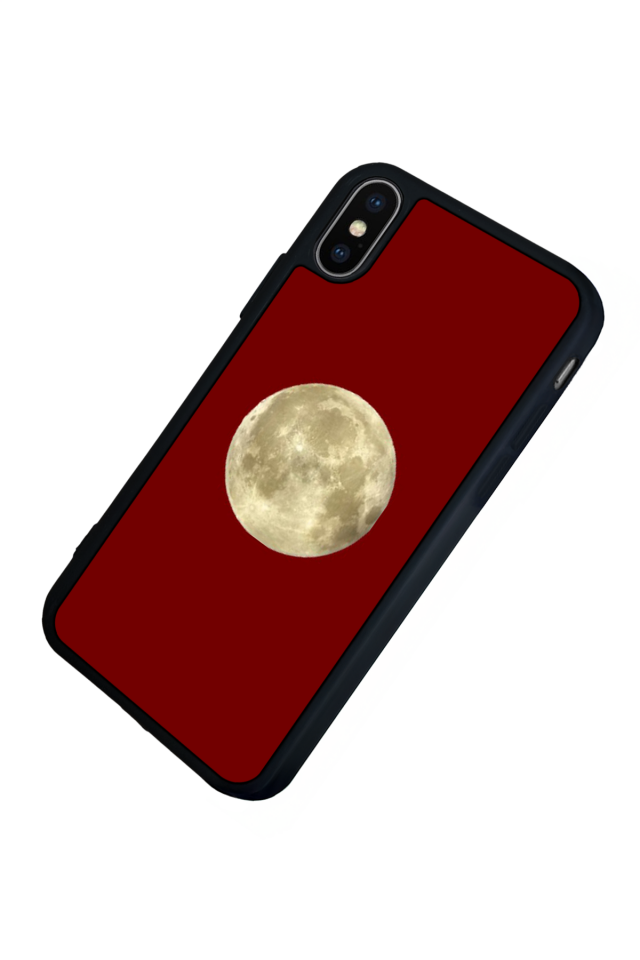 iPhone XS Max Uyumlu Kirmizi Tasarımlı Glossy Premium Kılıf