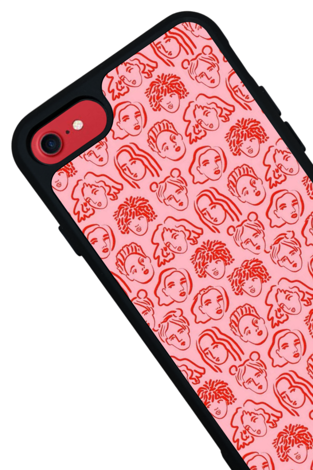 iPhone SE Uyumlu Line Art Tasarımlı Glossy Premium Kılıf