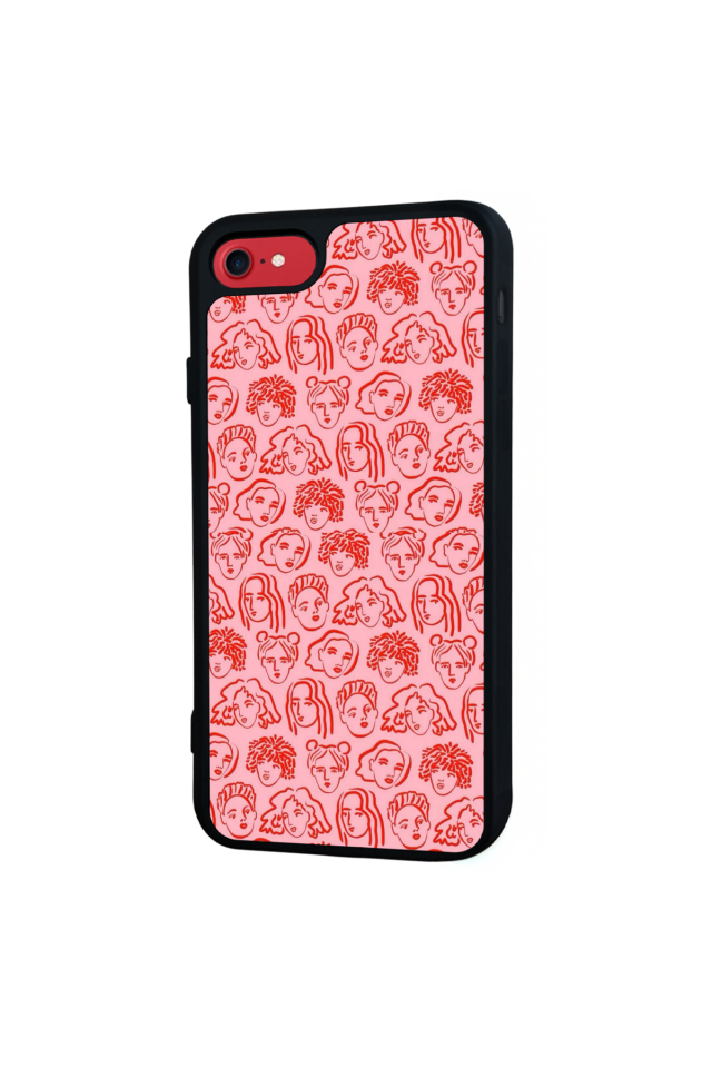 iPhone SE Uyumlu Line Art Tasarımlı Glossy Premium Kılıf