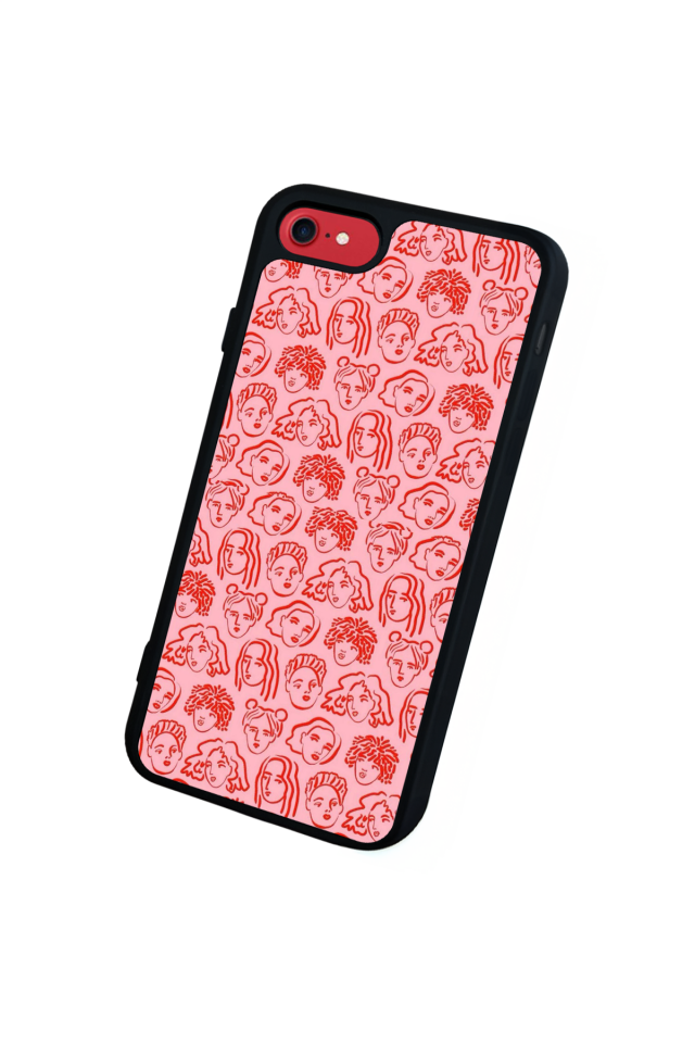 iPhone SE Uyumlu Line Art Tasarımlı Glossy Premium Kılıf