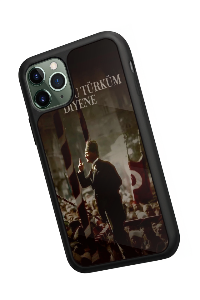 iPhone 11 Pro Max Uyumlu Mustafa Kemal Ataturk Tasarımlı Glossy Premium Kılıf