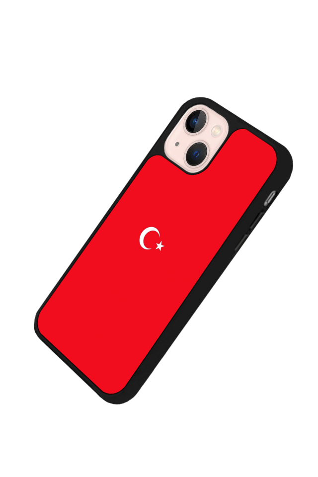 iPhone 14 Plus Uyumlu Türk Bayragi Tasarımlı Glossy Premium Kılıf
