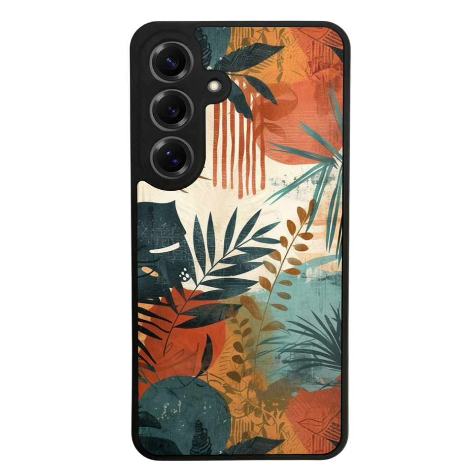 Samsung Galaxy S25 Uyumlu Botanik Tasarımlı Glossy Premium Kılıf