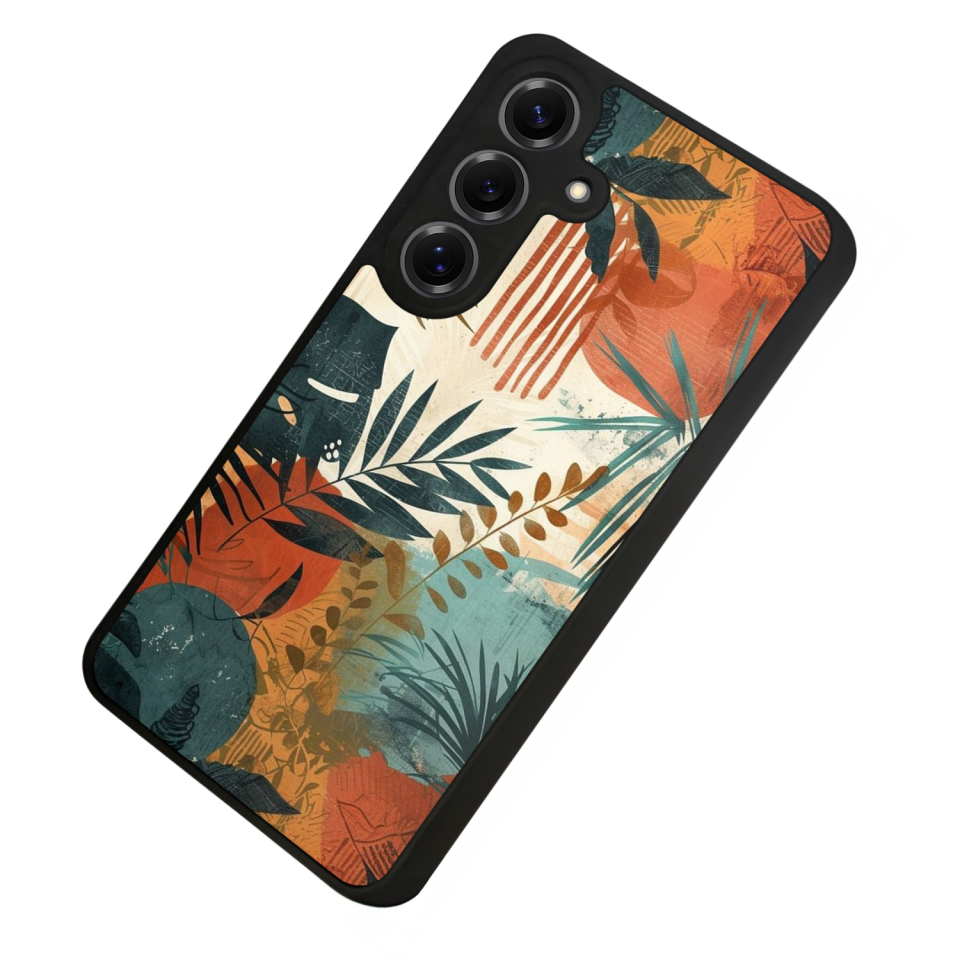 Samsung Galaxy S25 Uyumlu Botanik Tasarımlı Glossy Premium Kılıf