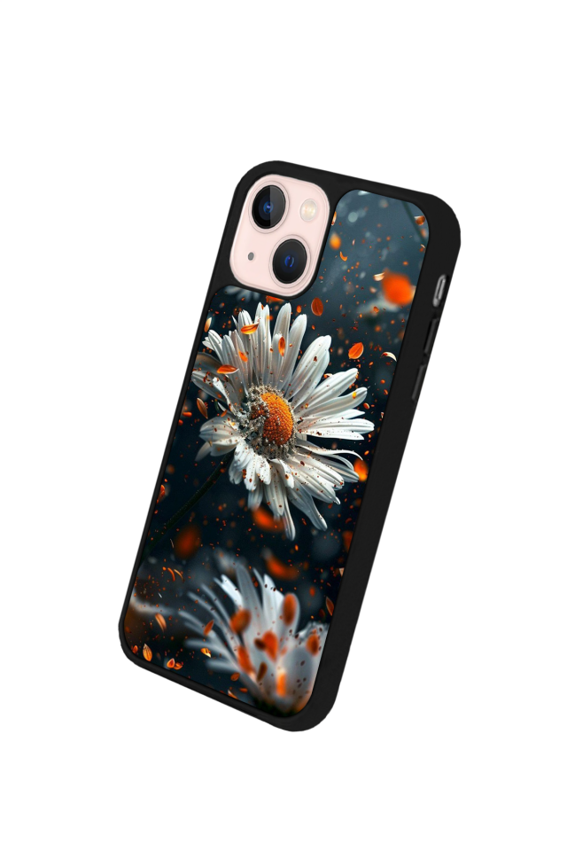iPhone 13 Mini Uyumlu Cicek Tasarımlı Glossy Premium Kılıf