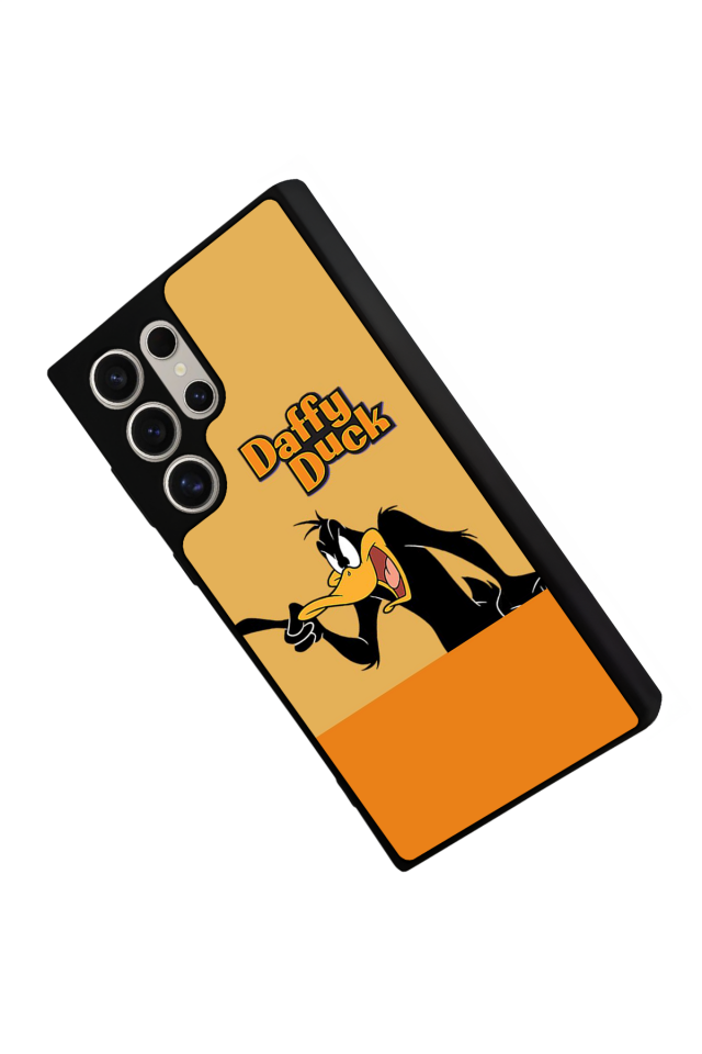 Samsung Galaxy S22 Ultra Uyumlu Daffy duck Tasarımlı Glossy Premium Kılıf