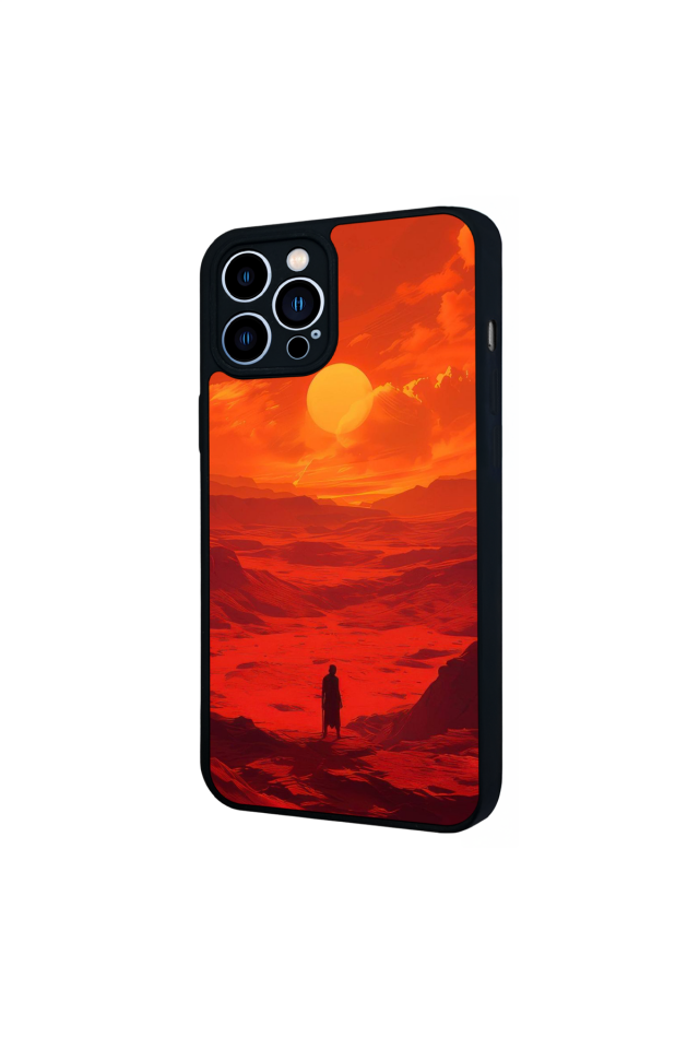 iPhone 12 Pro Max Uyumlu Güneş Tasarımlı Glossy Premium Kılıf