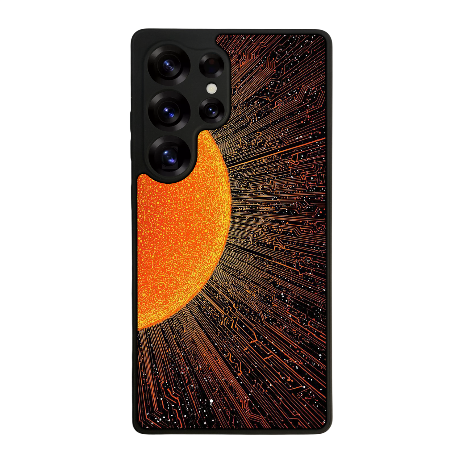 Samsung Galaxy S25 Ultra Uyumlu Güneş Tasarımlı Glossy Premium Kılıf