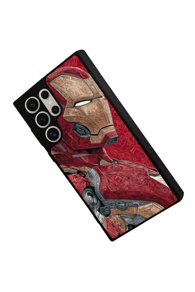 Samsung Galaxy S23 Ultra Uyumlu  Iron Man ( Demir Adam ) Tasarımlı Glossy Premium Kılıf