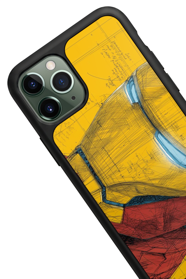 iPhone 11 Pro Uyumlu  Iron Man ( Demir Adam ) Tasarımlı Glossy Premium Kılıf