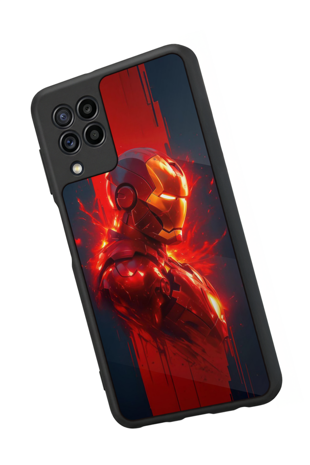 Samsung Galaxy M22 Uyumlu  Iron Man ( Demir Adam ) Tasarımlı Glossy Premium Kılıf