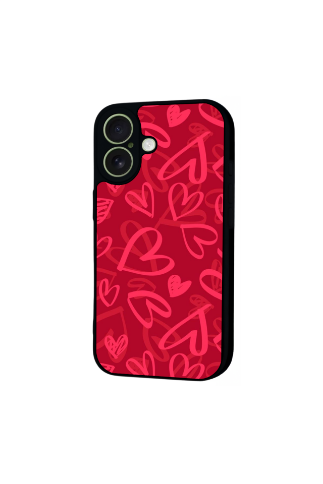 iPhone 17 Uyumlu Kalp Love Tasarımlı Glossy Premium Kılıf