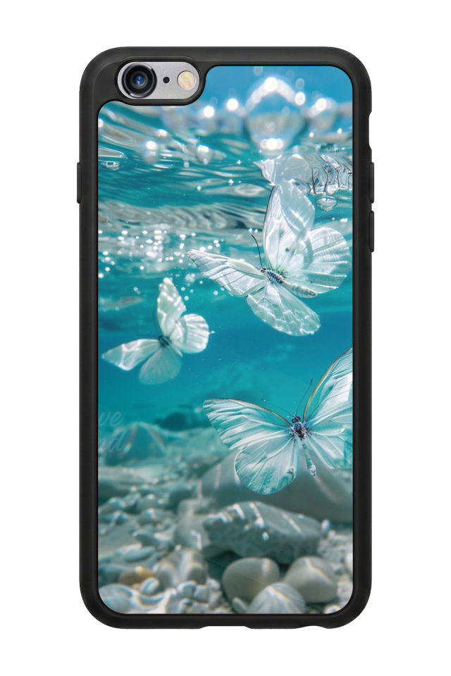 iPhone 6s Plus Uyumlu Kelebek Tasarımlı Glossy Premium Kılıf