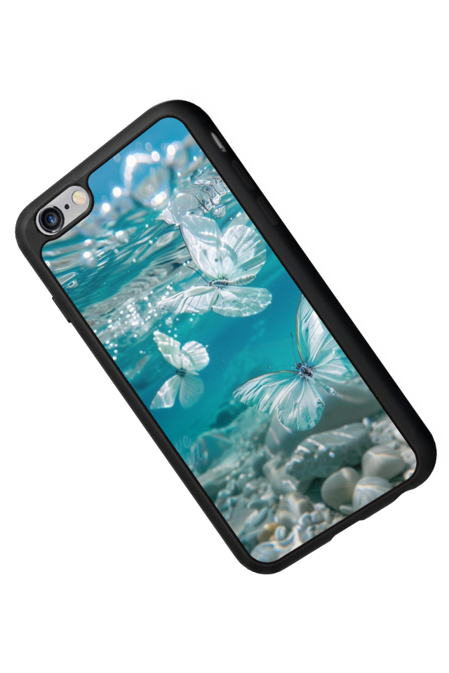 iPhone 6s Plus Uyumlu Kelebek Tasarımlı Glossy Premium Kılıf