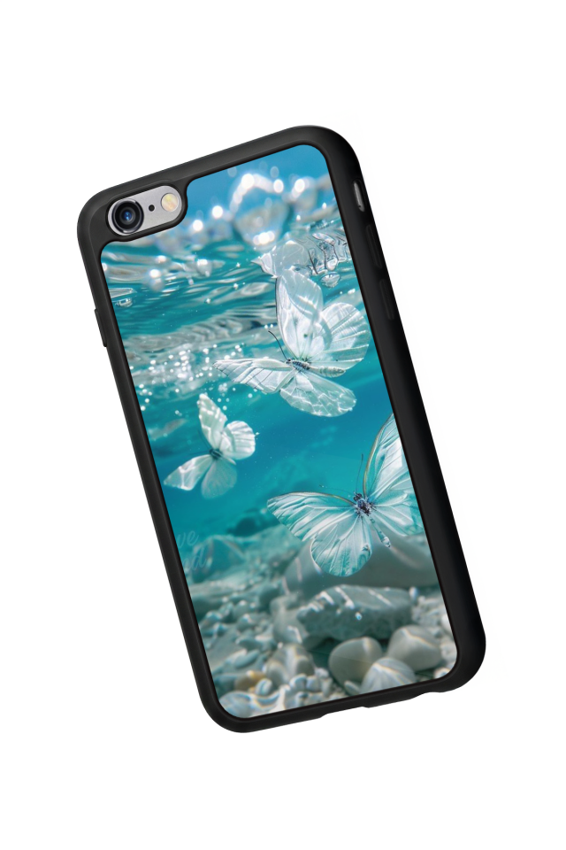 iPhone 6s Plus Uyumlu Kelebek Tasarımlı Glossy Premium Kılıf