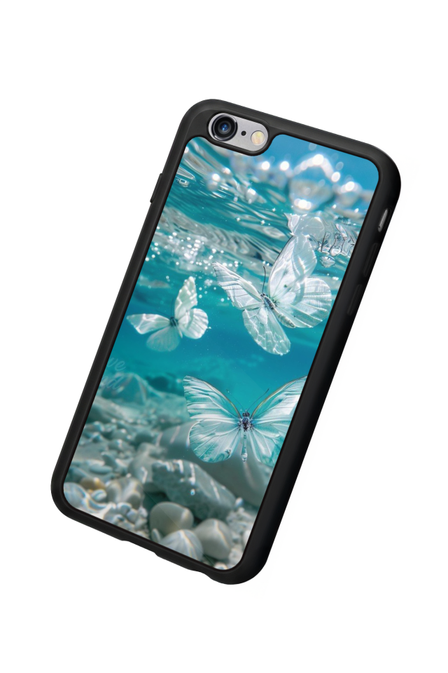 iPhone 6s Plus Uyumlu Kelebek Tasarımlı Glossy Premium Kılıf