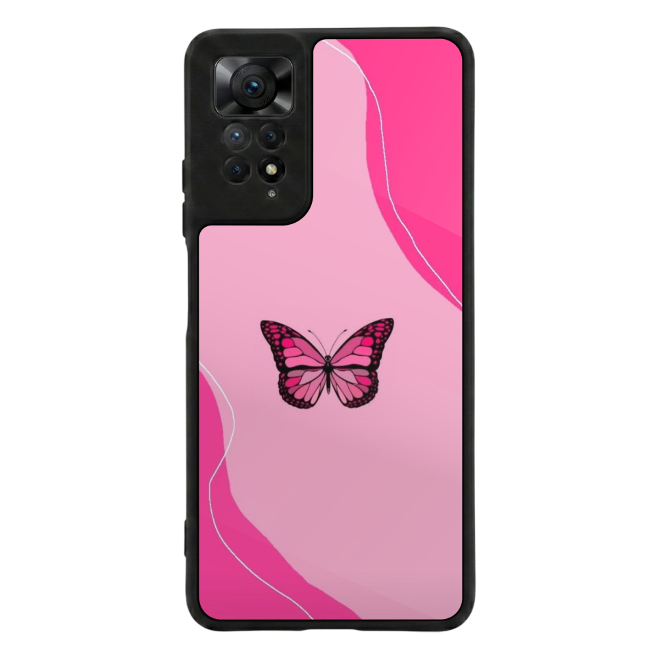 Xiaomi Redmi Note 11 Pro Uyumlu Kelebek Tasarımlı Glossy Premium Kılıf