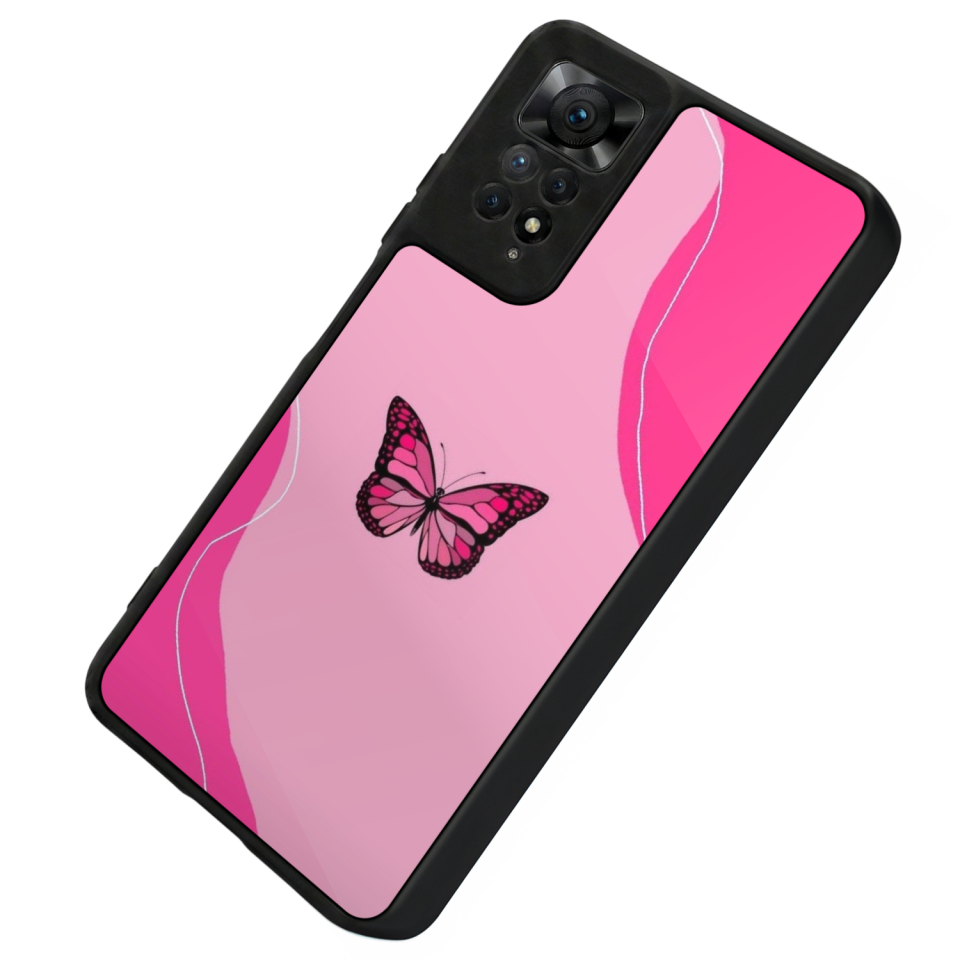 Xiaomi Redmi Note 11 Pro Uyumlu Kelebek Tasarımlı Glossy Premium Kılıf