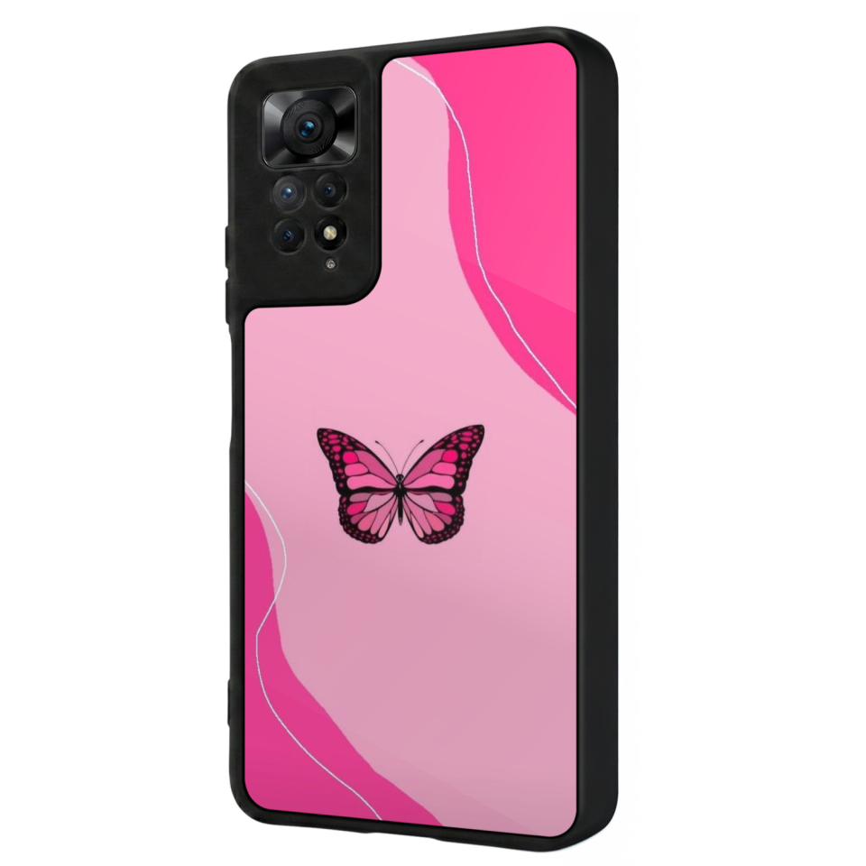 Xiaomi Redmi Note 11 Pro Uyumlu Kelebek Tasarımlı Glossy Premium Kılıf