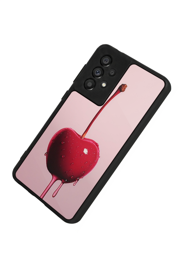 Samsung Galaxy A73 Uyumlu Kiraz Tasarımlı Glossy Premium Kılıf