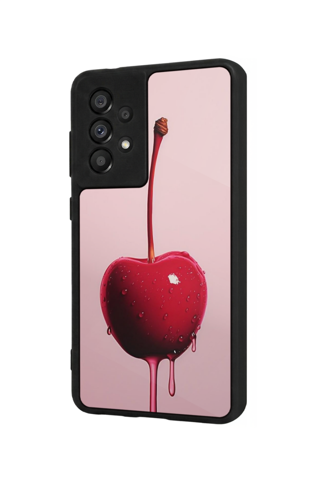 Samsung Galaxy A73 Uyumlu Kiraz Tasarımlı Glossy Premium Kılıf