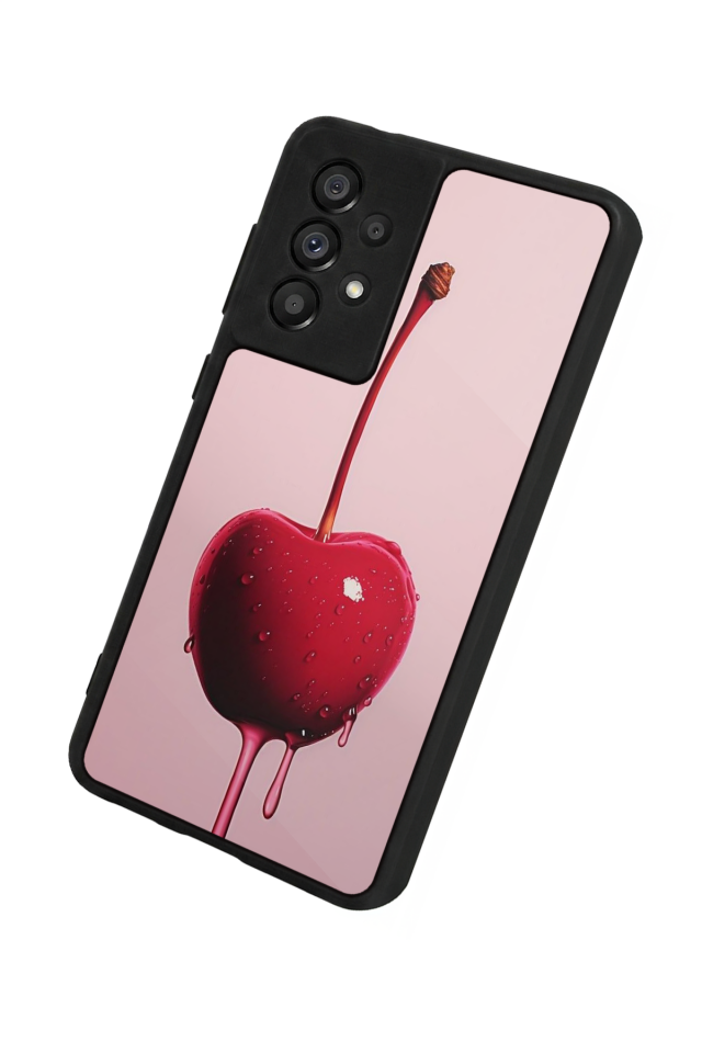 Samsung Galaxy A73 Uyumlu Kiraz Tasarımlı Glossy Premium Kılıf