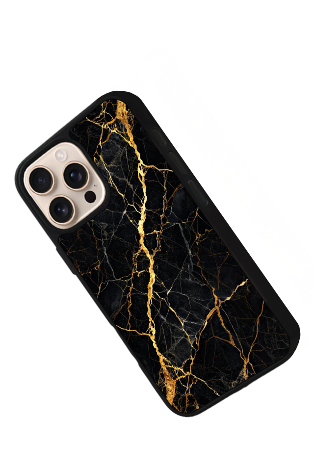 iPhone 15 Pro Max Uyumlu Mermer Marble Tasarımlı Glossy Premium Kılıf