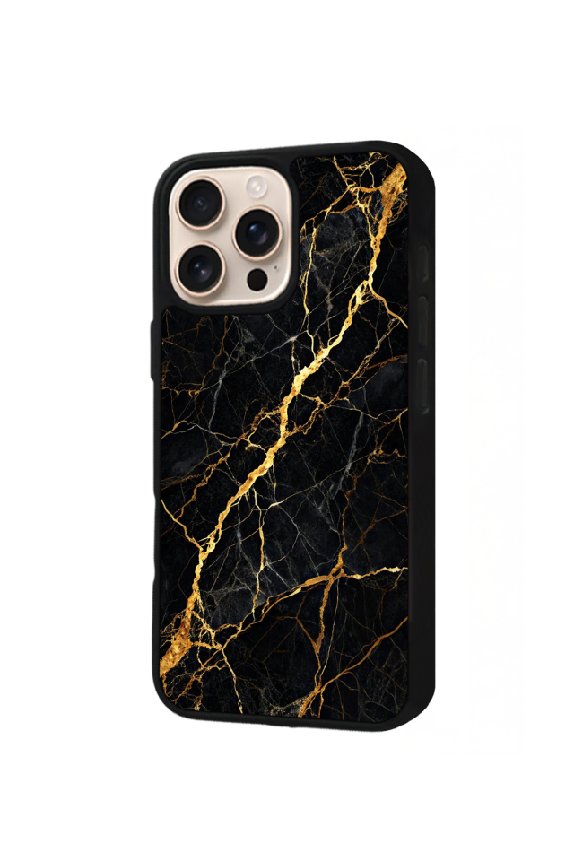 iPhone 15 Pro Max Uyumlu Mermer Marble Tasarımlı Glossy Premium Kılıf