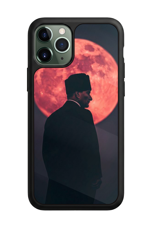 iPhone 11 Pro Max Uyumlu Mustafa Kemal Ataturk Tasarımlı Glossy Premium Kılıf