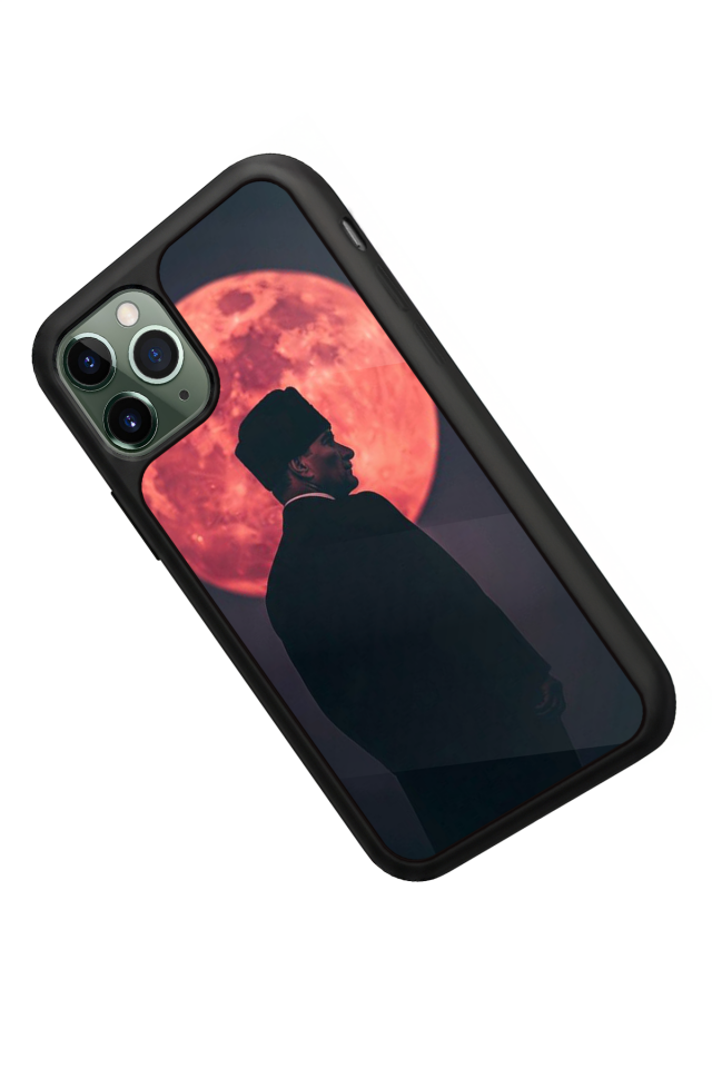 iPhone 11 Pro Max Uyumlu Mustafa Kemal Ataturk Tasarımlı Glossy Premium Kılıf
