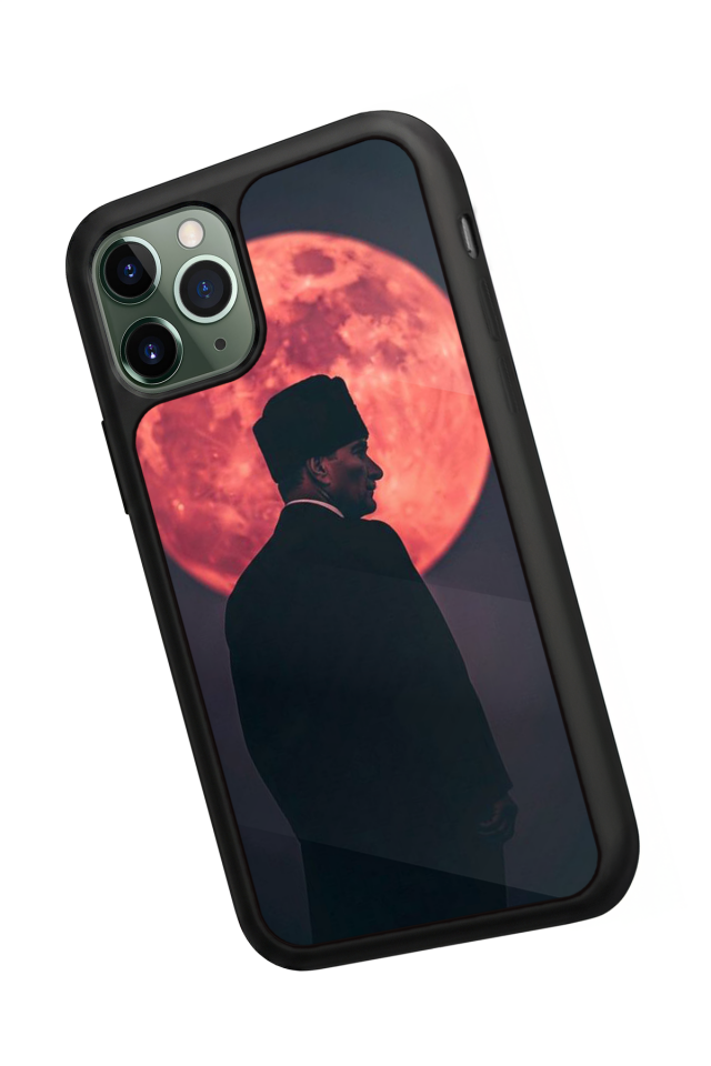 iPhone 11 Pro Max Uyumlu Mustafa Kemal Ataturk Tasarımlı Glossy Premium Kılıf
