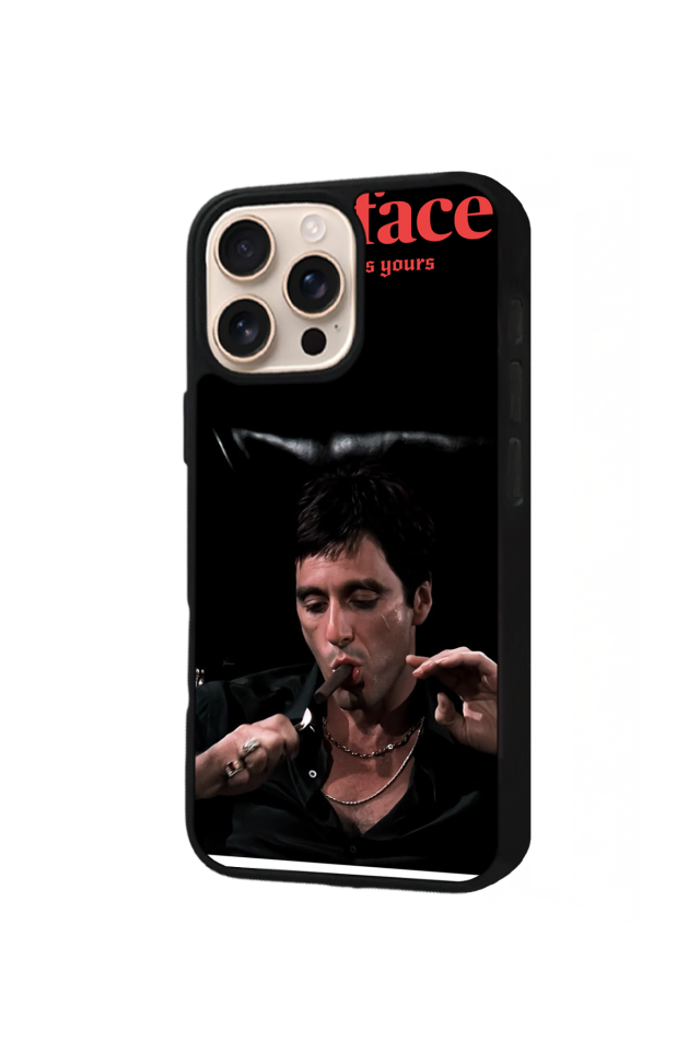iPhone 14 Pro Uyumlu Scarface Tasarımlı Glossy Premium Kılıf
