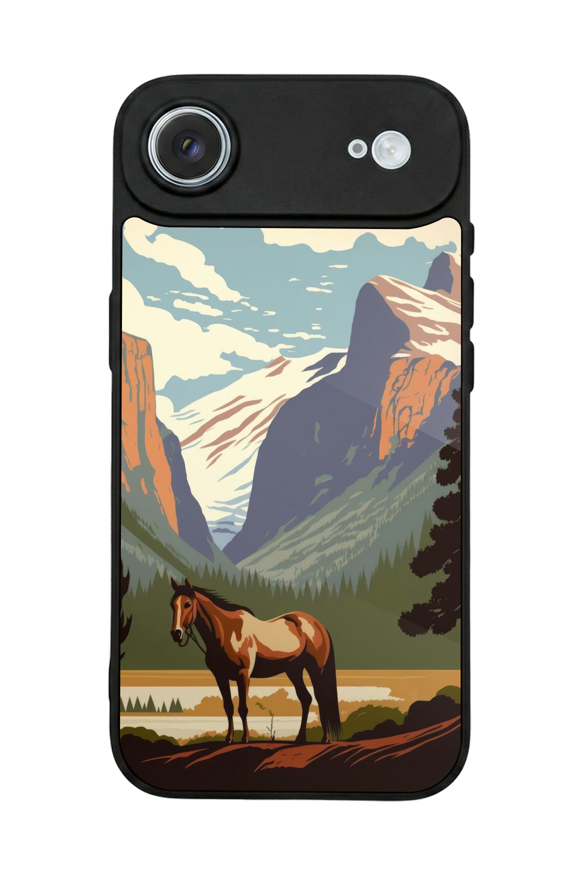 iPhone 17 Air Uyumlu At Horse Tasarımlı Glossy Premium Kılıf