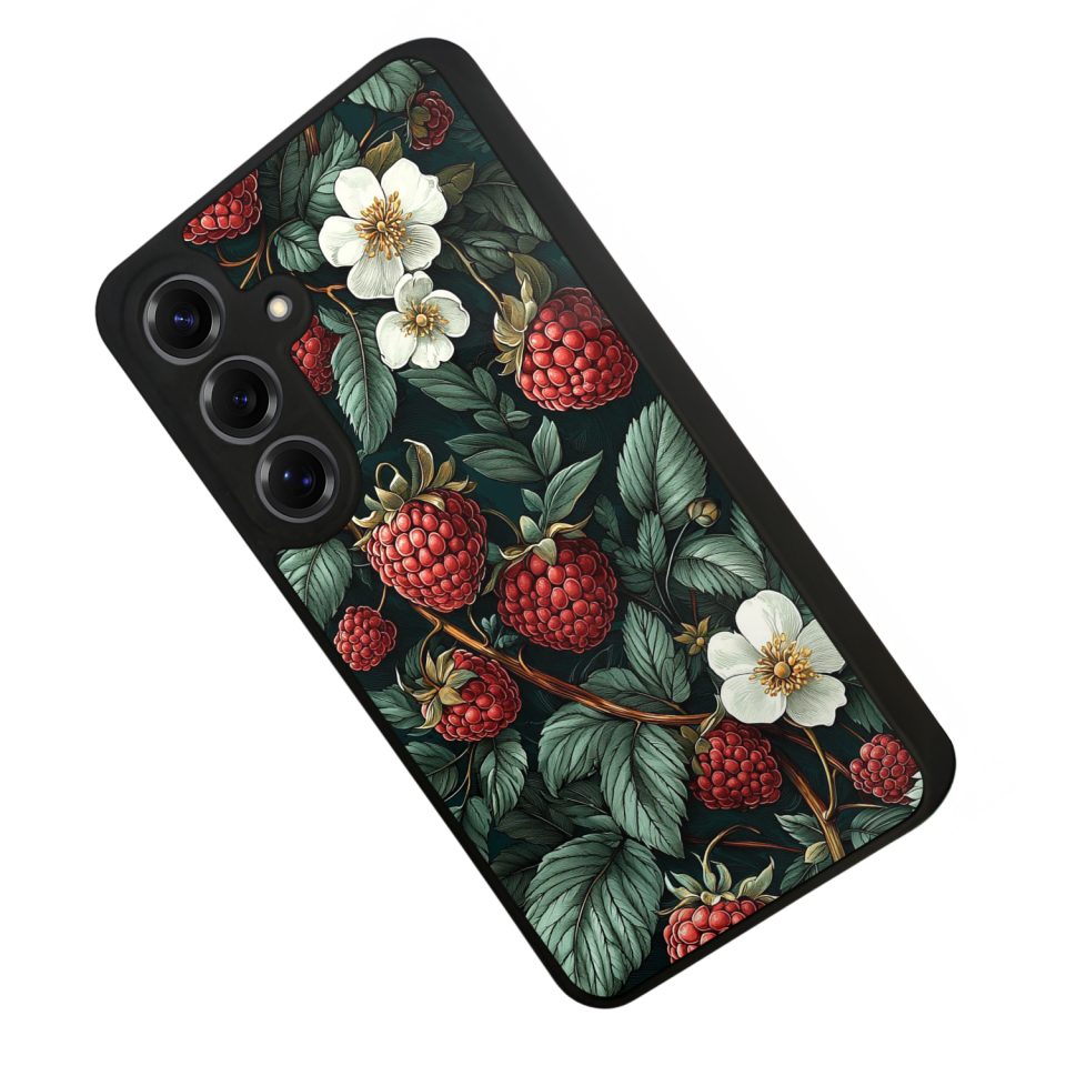 Samsung Galaxy S25 Uyumlu Botanik Tasarımlı Glossy Premium Kılıf