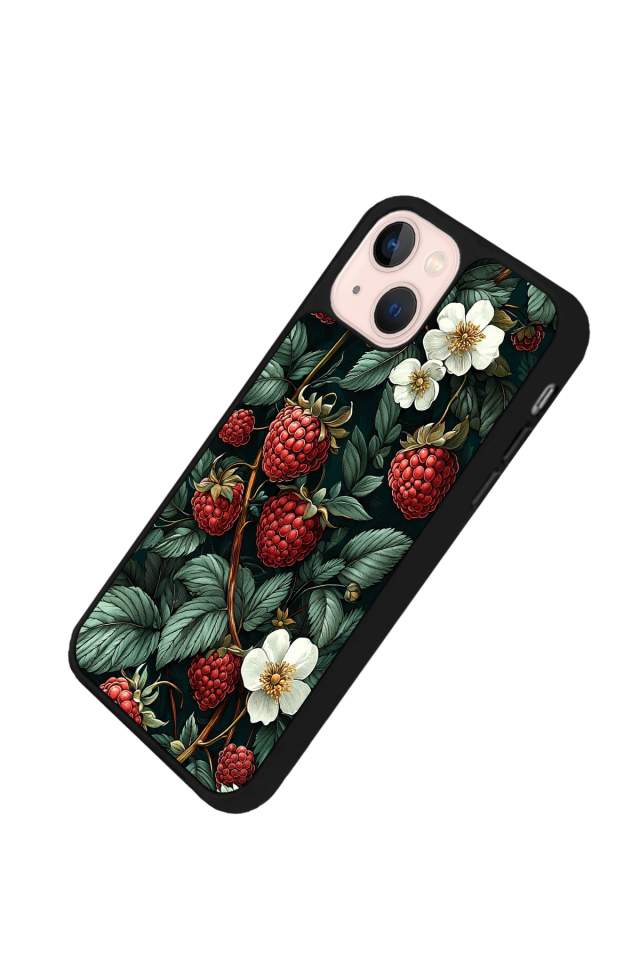 iPhone 13/14 Uyumlu Botanik Tasarımlı Glossy Premium Kılıf