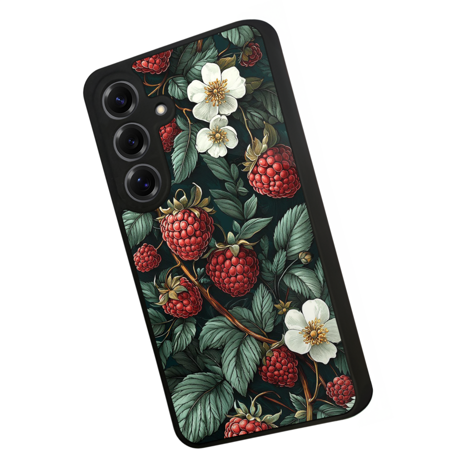 Samsung Galaxy S25 Uyumlu Botanik Tasarımlı Glossy Premium Kılıf