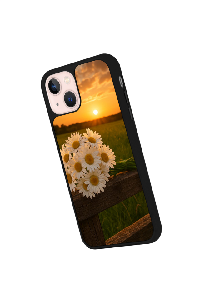iPhone 13 Mini Uyumlu Cicek Tasarımlı Glossy Premium Kılıf