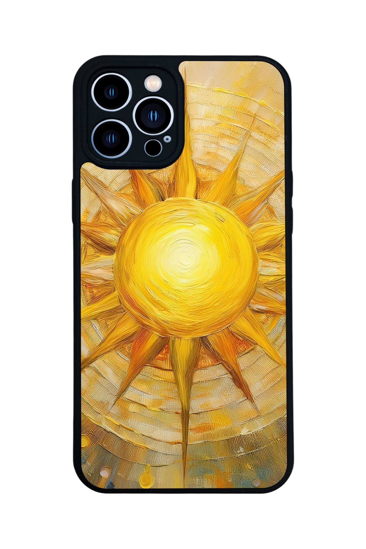 iPhone 12 Pro Max Uyumlu Güneş Tasarımlı Glossy Premium Kılıf