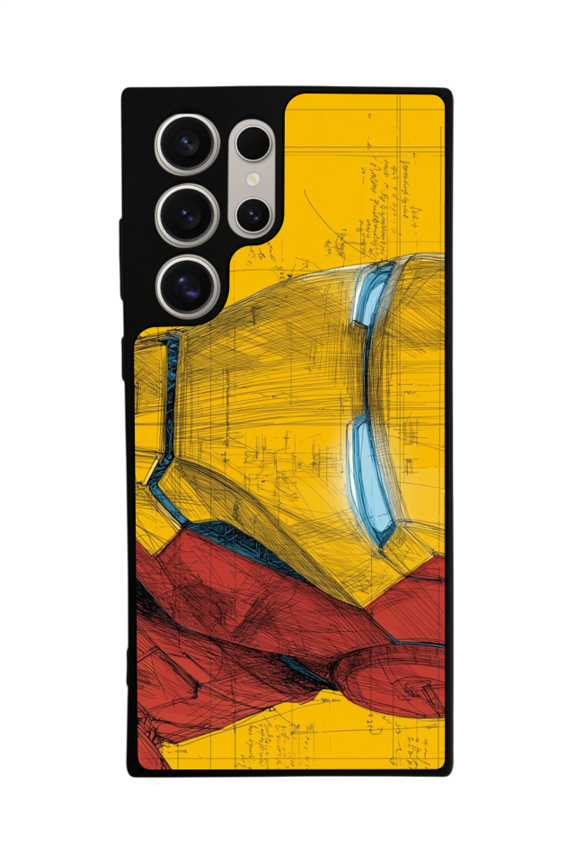 Samsung Galaxy S23 Ultra Uyumlu  Iron Man ( Demir Adam ) Tasarımlı Glossy Premium Kılıf