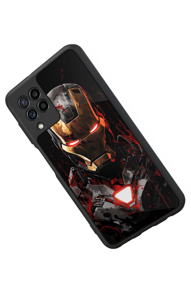 Samsung Galaxy M22 Uyumlu  Iron Man ( Demir Adam ) Tasarımlı Glossy Premium Kılıf