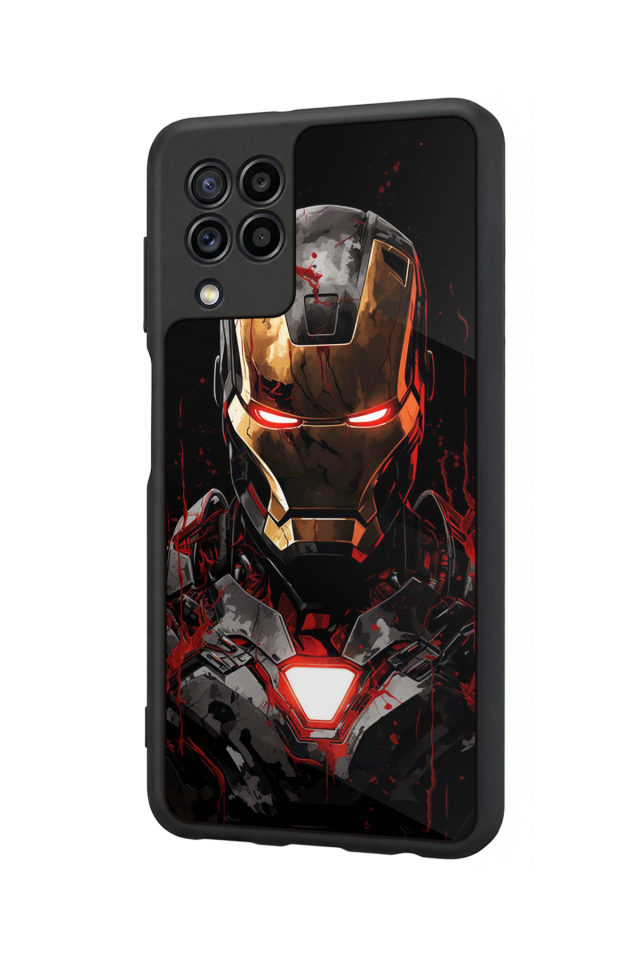 Samsung Galaxy M22 Uyumlu  Iron Man ( Demir Adam ) Tasarımlı Glossy Premium Kılıf